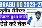 BRABU UG 3rd Semester Result 2023-27 Out
