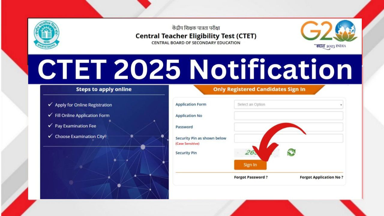 CTET 2025 Notification Released
